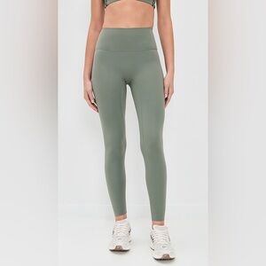 SET Active Sage Green Seamless Leggings S/M Ribbed High Rise